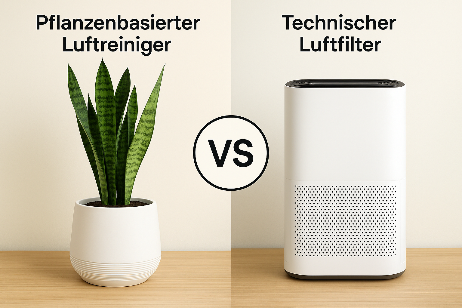 Pflanzenbasierter Luftreiniger vs. technische Luftfilter. Was funktioniert besser?