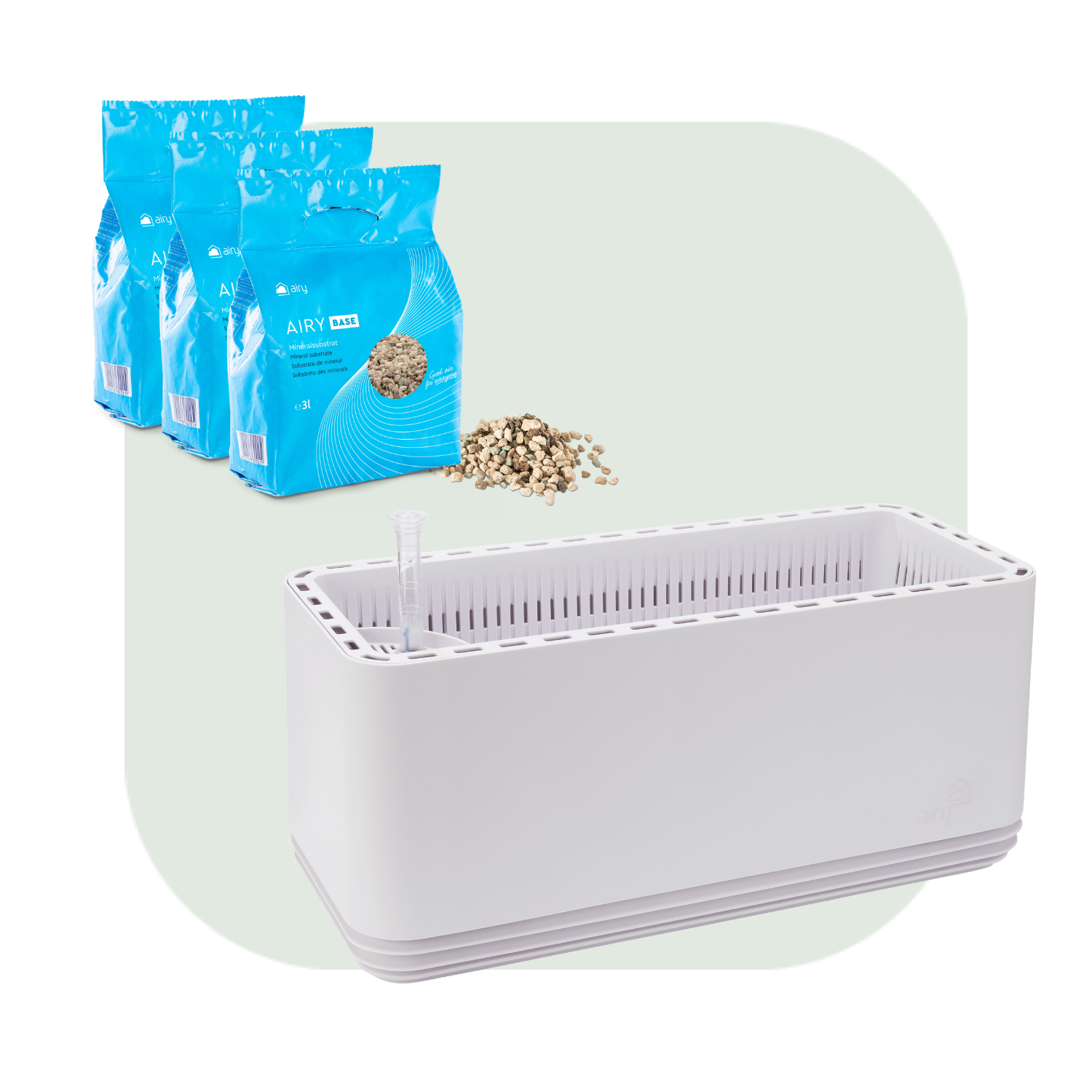 AIRY L avec support (blanc antique)