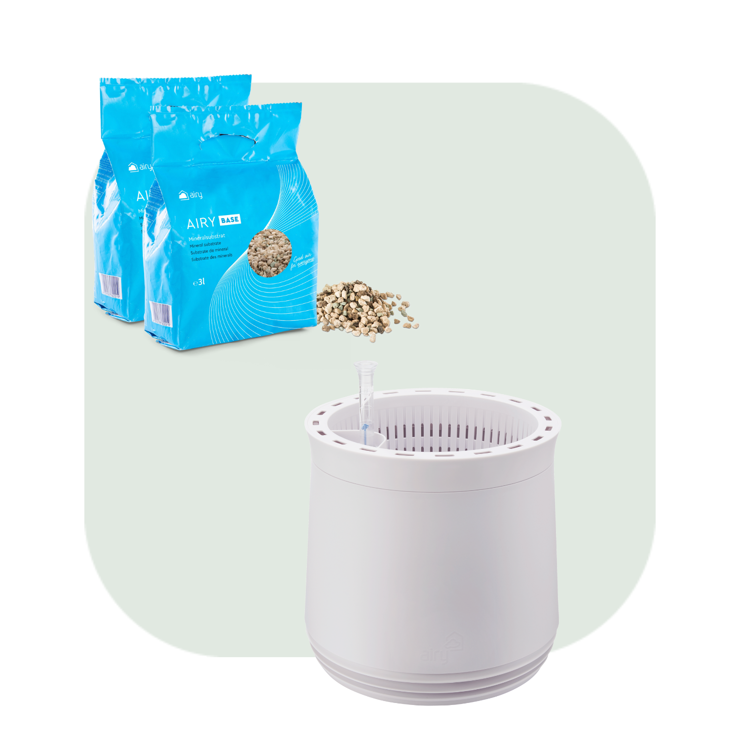 AIRY M avec substrat (blanc antique)