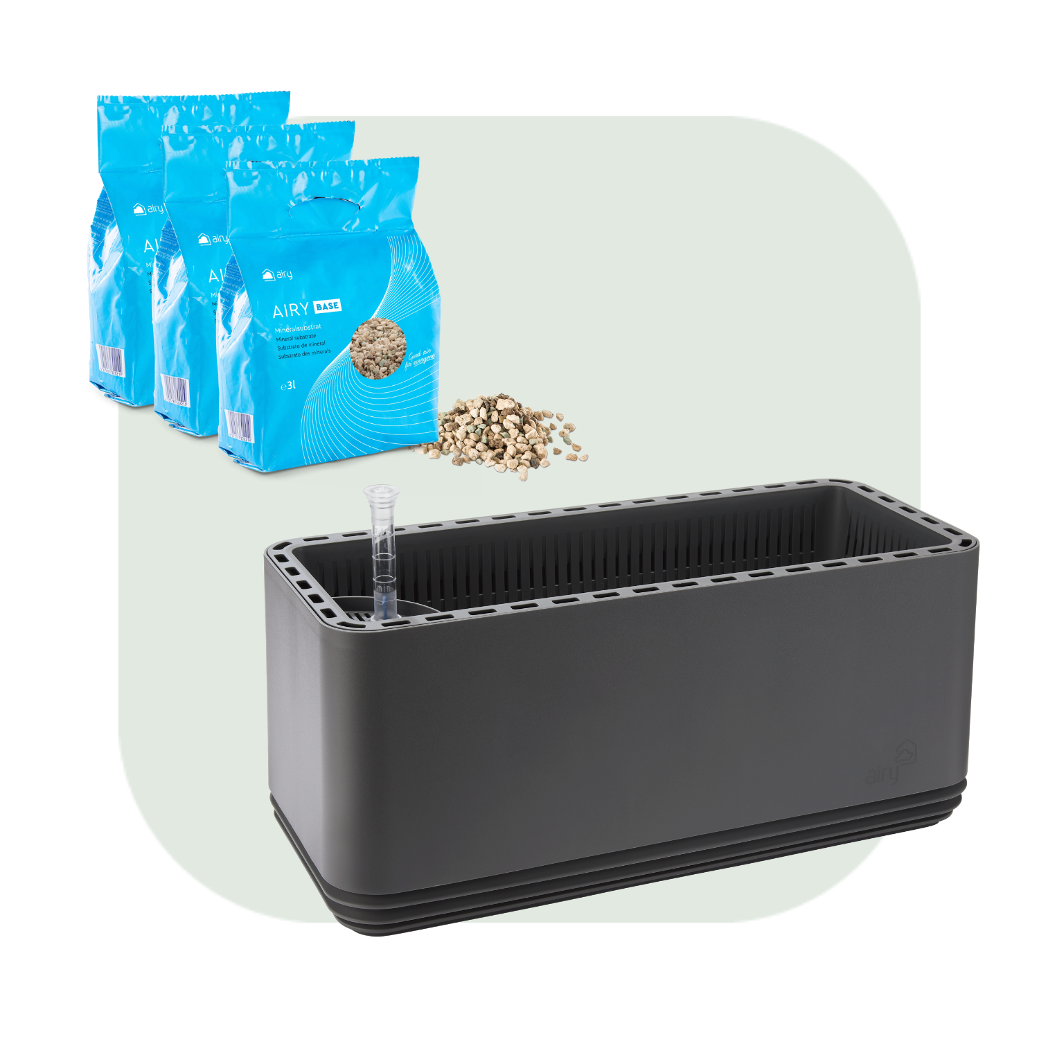 AIRY L inkl. Substrat (anthrazit-anthrazit)