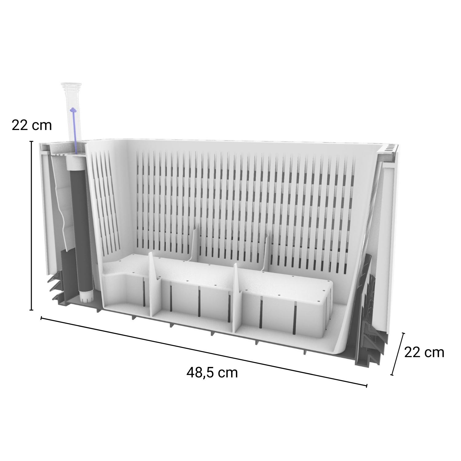 AIRY L avec support (blanc antique)