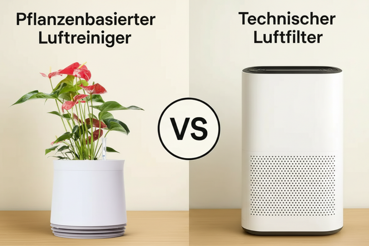 Pflanzenbasierter Luftreiniger vs. technische Luftfilter. Was funktioniert besser?