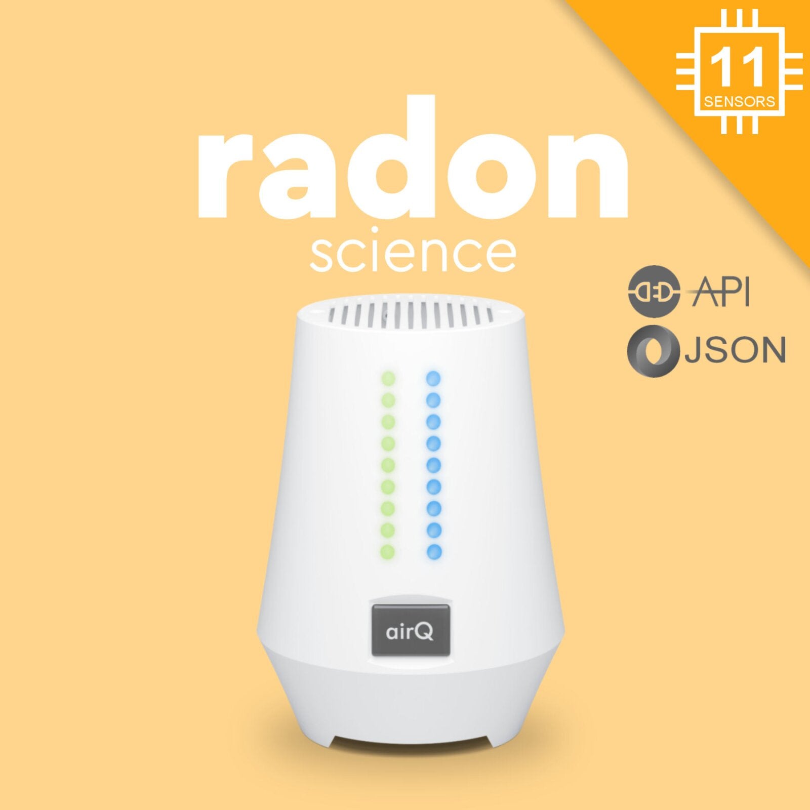 air-Q radon science - air analyzer (5 sensors + science option + additional CO2 and particulate matter sensor)