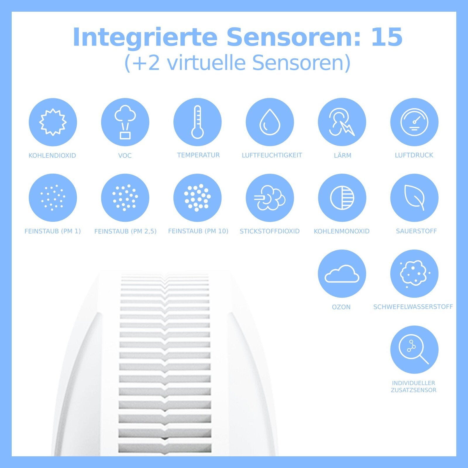 air-Q science (14 Sensoren + Science Option + optional. Zusatzsensor)